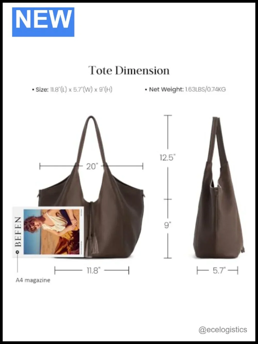 Genuine Leather Convertible Tote Hobo Shoulder Bag for Women